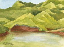 Kauai Artwork by Hawaii Artist Emily Miller - Mountain Lake at Kauai Ranch