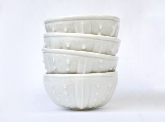 Urchin Rice Bowl - White, $90 Set of 4.
