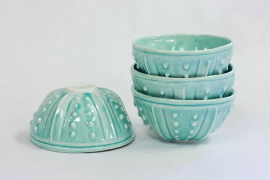 Urchin Rice Bowl - Aquamarine, $90 Set of 4.