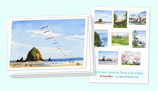 Greeting card set - Oregon