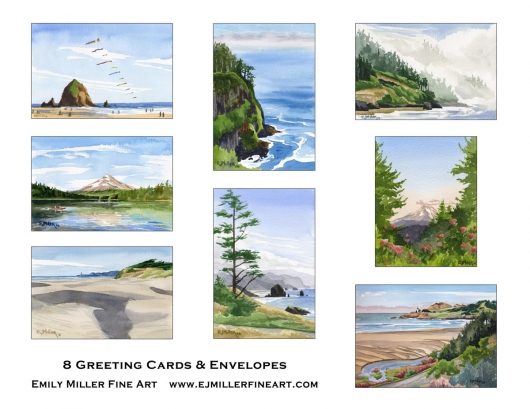 Greeting card set - Oregon