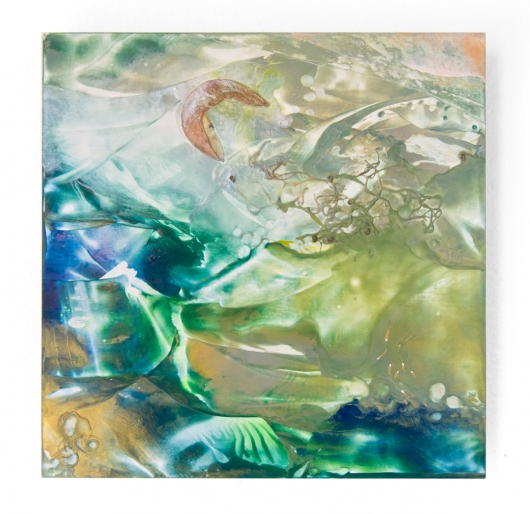 Shallows I, River to Sea series, abstract encaustic wax painting by Emily Miller