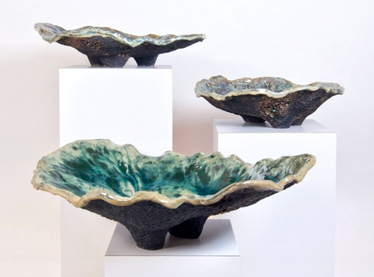 Ostrea, ceramic sculpture by Emily Miller