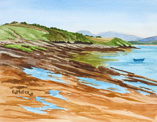 Donegal Coast, Ireland watercolor painting
