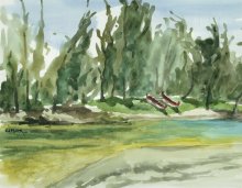 Kauai Artwork by Hawaii Artist Emily Miller - Plein Air at Hanalei River