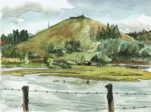 Kauai Artwork by Hawaii Artist Emily Miller - Plein Air, Waita Reservoir