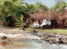 Kauai Artwork by Hawaii Artist Emily Miller - Hanapepe Harbor