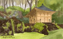 Hall of Compassion, Lawai International Center - Hawaii watercolor by Emily Miller