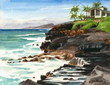 Kauai Artwork by Hawaii Artist Emily Miller - Makahuena Point, Poipu
