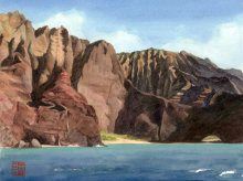 Kauai Artwork by Hawaii Artist Emily Miller - Na Pali Arch