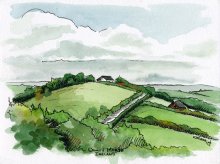 County Meath, Ireland - Hawaii watercolor by Emily Miller