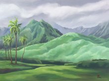 Kauai Artwork by Hawaii Artist Emily Miller - Hihimanu Rain