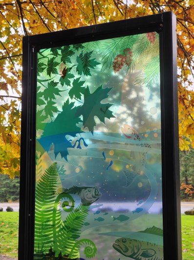 Inland view, detail, November Sand Beach Basket, Ghost Net Baskets -  artwork by Emily Miller