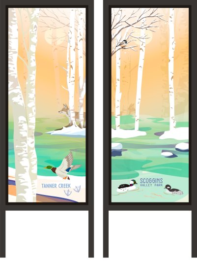 Tanner Creek, Wonder Windows -  artwork by Emily Miller