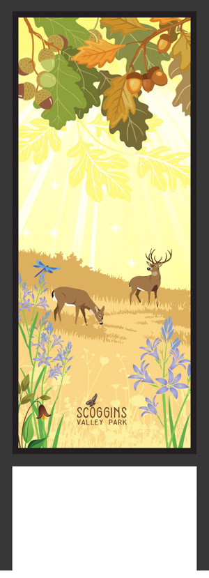  Twin Oaks, Wonder Windows -  artwork by Emily Miller