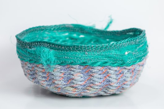  Sand Beach Basket, Ghost Net Baskets -  artwork by Emily Miller