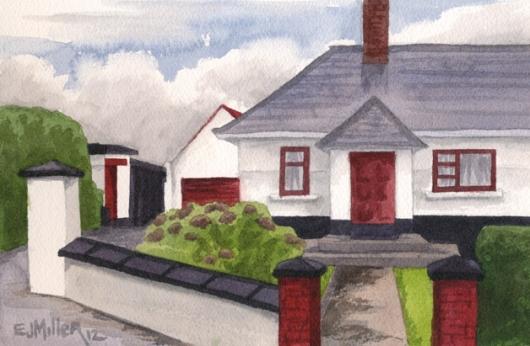 House on Meath Hill, Ireland, Ireland & Europe -  artwork by Emily Miller