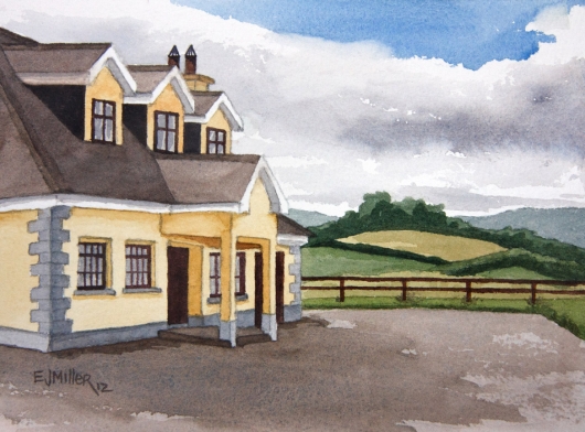 Yellow House, Meath Hill, Ireland, Ireland & Europe -  artwork by Emily Miller