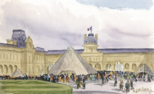 Entrance to the Louvre, Paris, 2012