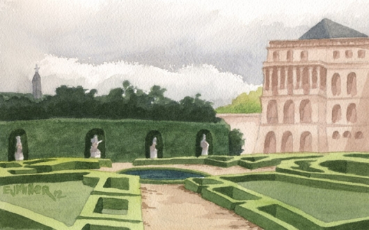 Versailles palace gardens, France, Ireland & Europe -  artwork by Emily Miller