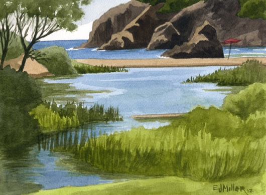 Muir Beach, California, California -  artwork by Emily Miller