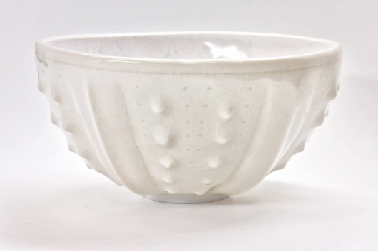 Urchin Rice Bowl - White, Urchin Bowls -  artwork by Emily Miller