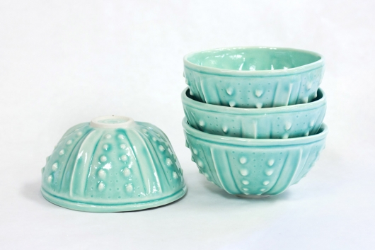  Urchin Rice Bowl - Teal Twilight, Urchin Bowls -  artwork by Emily Miller