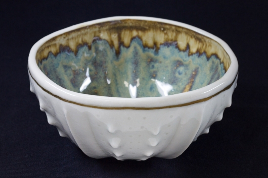 Urchin Rice Bowl - Gold Rim, Urchin Bowls -  artwork by Emily Miller