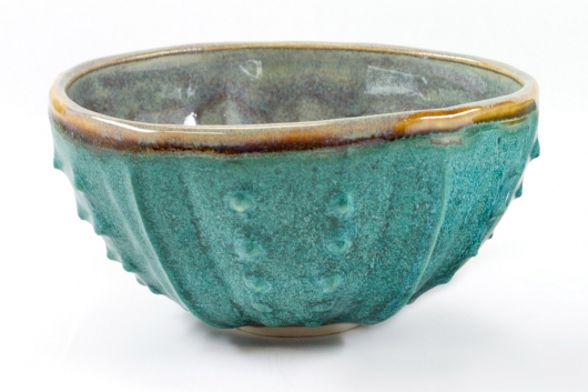 Urchin Rice Bowl - Teal Twilight, Urchin Bowls -  artwork by Emily Miller