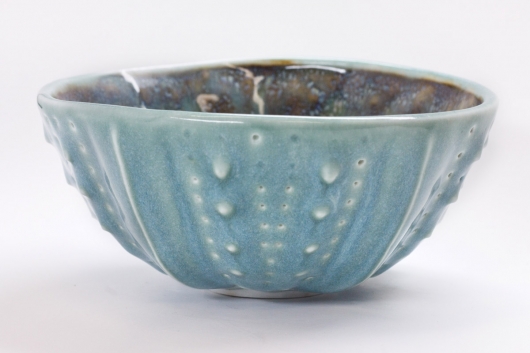 Urchin Rice Bowl - Winter, Urchin Bowls -  artwork by Emily Miller