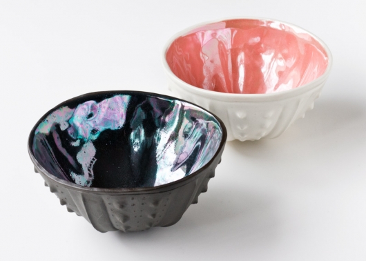  Urchin Rice Bowl - Onyx, Urchin Bowls -  artwork by Emily Miller