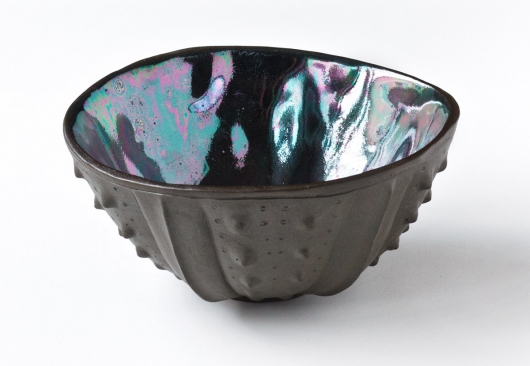Urchin Rice Bowl - Onyx, Urchin Bowls -  artwork by Emily Miller