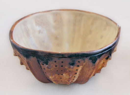 Urchin Rice Bowl - Rust & Cream, Urchin Bowls -  artwork by Emily Miller