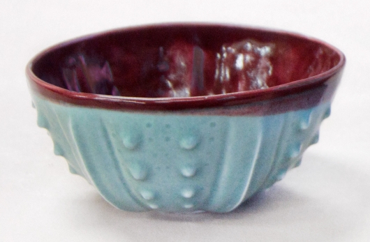 Urchin Rice Bowl - Red Mist, Urchin Bowls -  artwork by Emily Miller