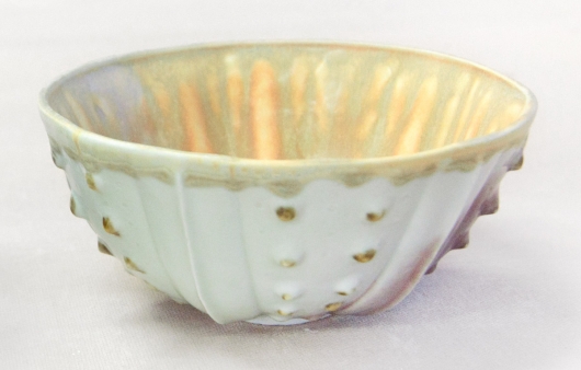 Urchin Rice Bowl - White & Cream, Urchin Bowls -  artwork by Emily Miller