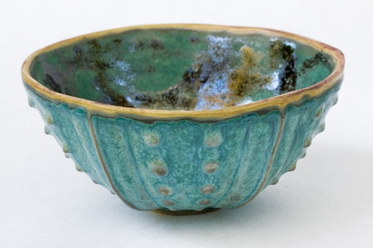 Urchin Rice Bowl - Copper Patina, Urchin Bowls -  artwork by Emily Miller