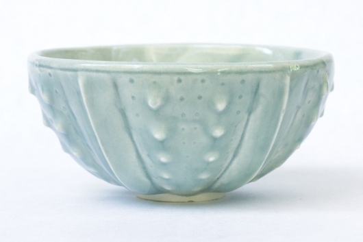 Urchin Rice Bowl - Celadon, Urchin Bowls -  artwork by Emily Miller