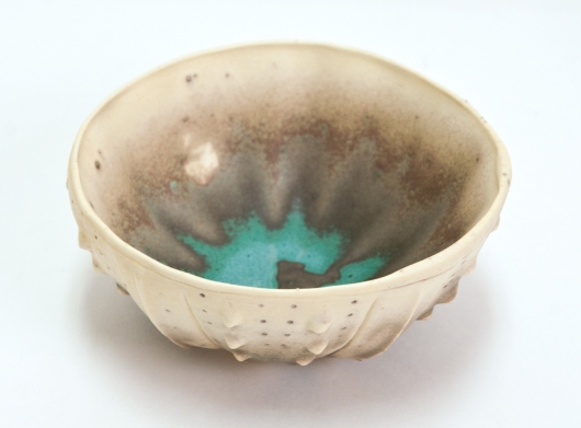 Urchin Rice Bowl - thin Copper Patina, Urchin Bowls -  artwork by Emily Miller