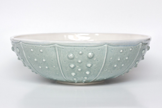 Urchin Serving Bowl - Mist, Urchin Bowls -  artwork by Emily Miller