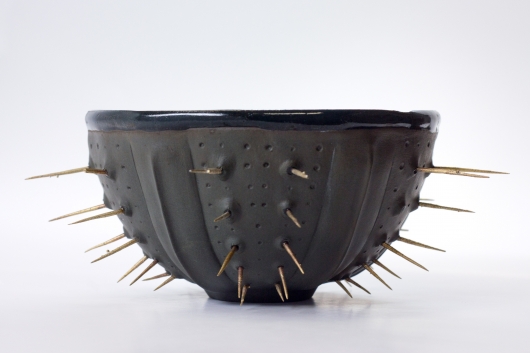  Black Spike urchin bowl, Urchin Bowls -  artwork by Emily Miller
