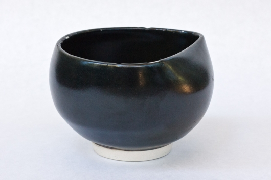 Small Bowl - black fold, Ceramics -  artwork by Emily Miller