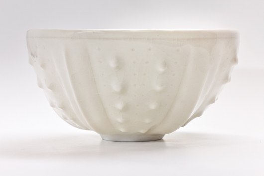  Urchin Rice Bowl - White & Yellow, Urchin Bowls -  artwork by Emily Miller