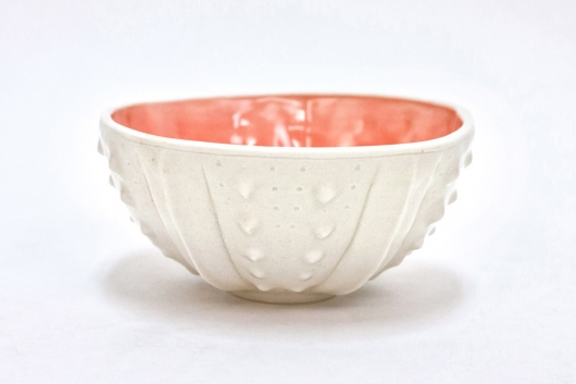 Urchin Rice Bowl - Shell Pink, Urchin Bowls -  artwork by Emily Miller