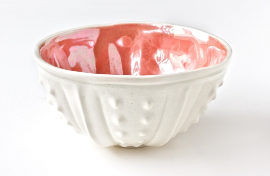 Urchin Rice Bowl - Shell Pink, Urchin Bowls -  artwork by Emily Miller