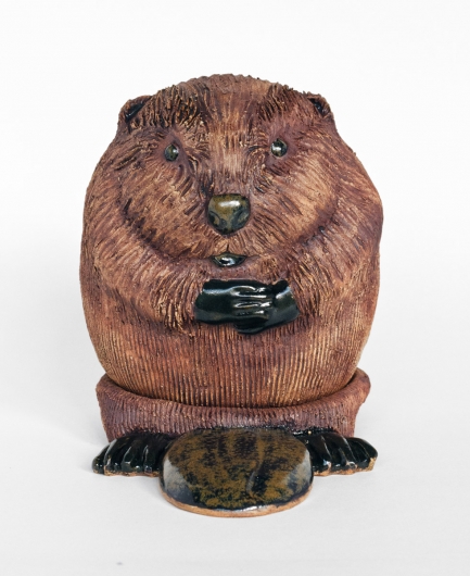 Beaver Family, Menagerie -  artwork by Emily Miller