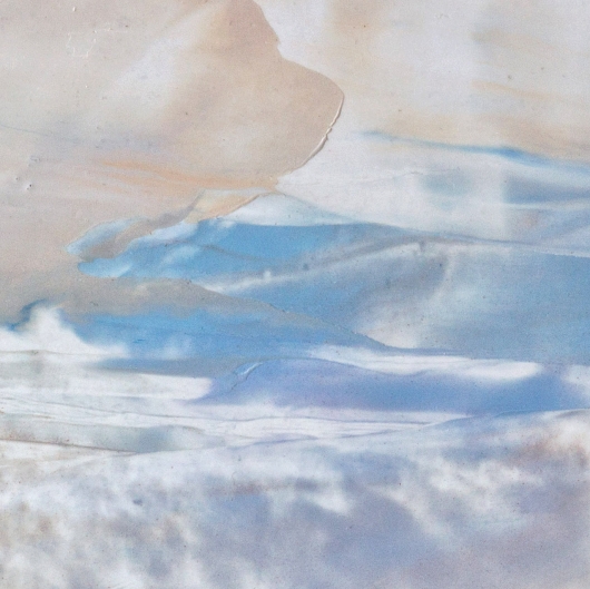 Detail Winter Sky II, cascadia winter - abstract art, contemporary art, painting, landscape artwork by Emily Miller
