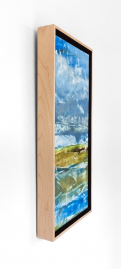  Clearing Storm, cascadia winter - abstract art, contemporary art, painting, blue, yellow artwork by Emily Miller