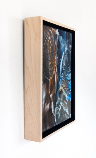 Cascade, cascadia winter - abstract art, contemporary art, painting, brown artwork by Emily Miller