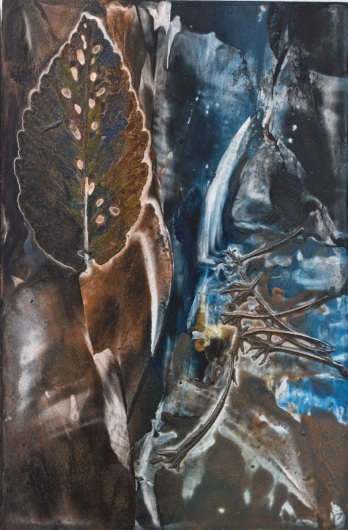  Cascade, cascadia winter - abstract art, contemporary art, painting, brown artwork by Emily Miller