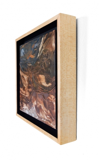  Underfoot III, cascadia winter - abstract art, contemporary art, painting, brown artwork by Emily Miller